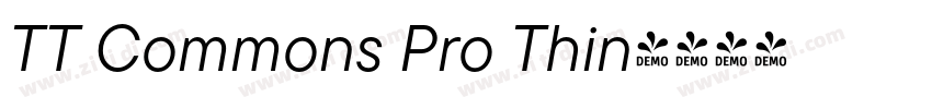 TT Commons Pro Thin字体转换